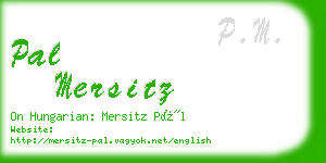 pal mersitz business card